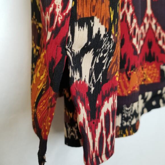 George Women's Crinkle Blouse w/Attached Cami Multicolor 3/4 Sleeves Size 2X-VTG - Picture 6 of 10